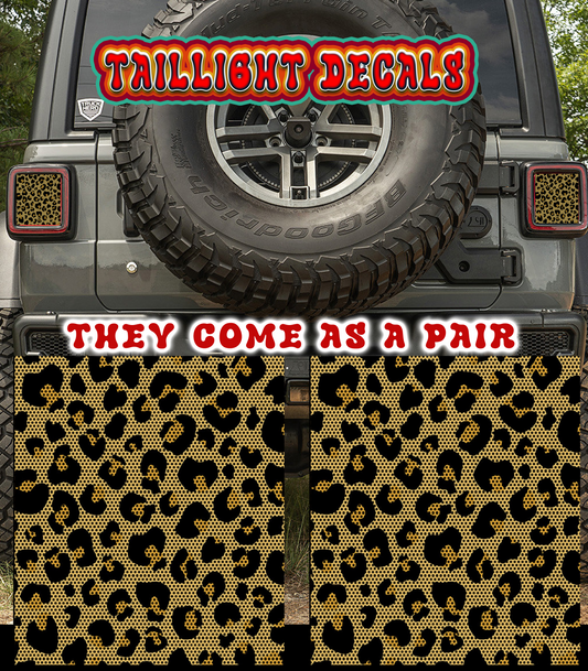 Lepard print Taillight cover decal