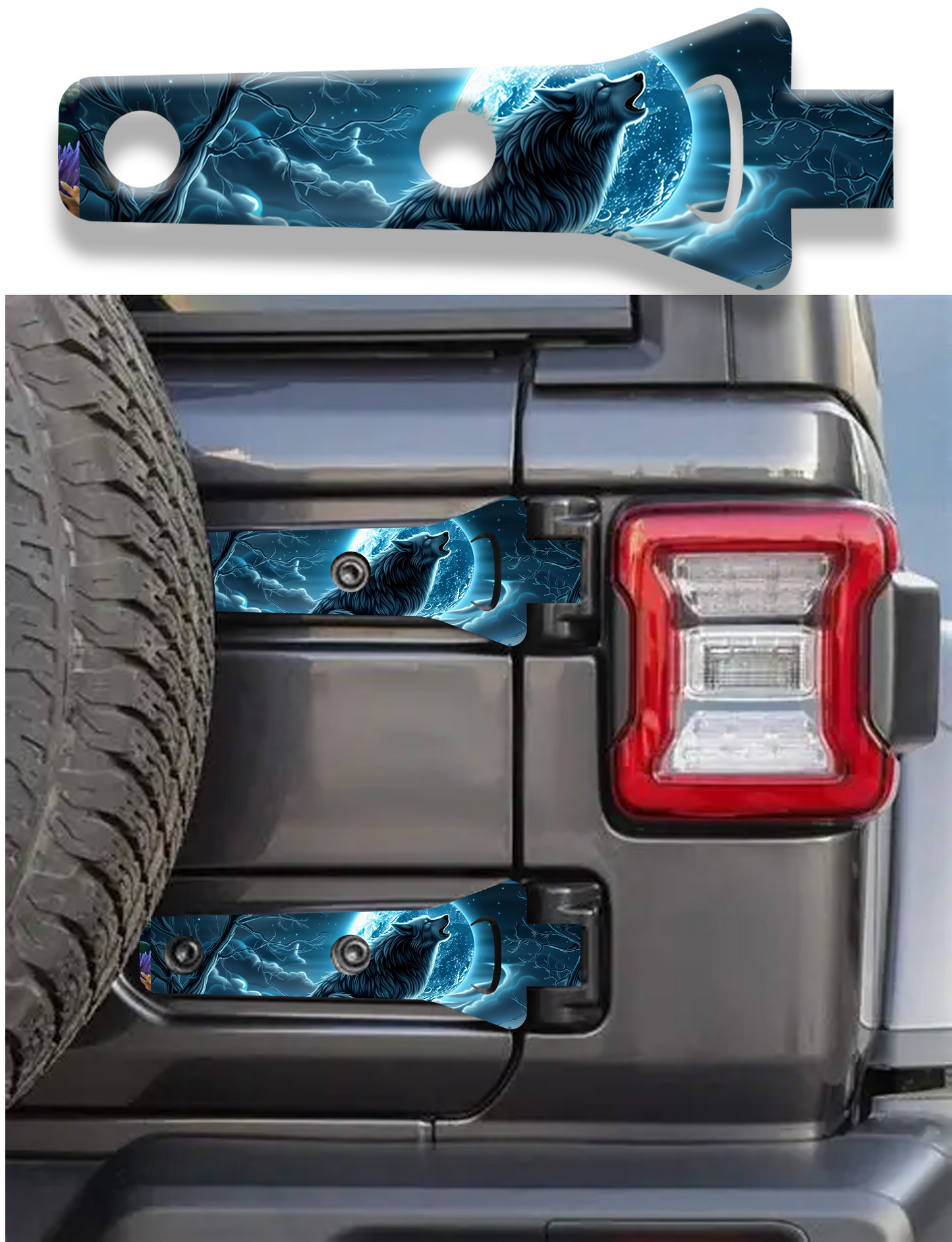 Rear gate hinge decal Wolf 20