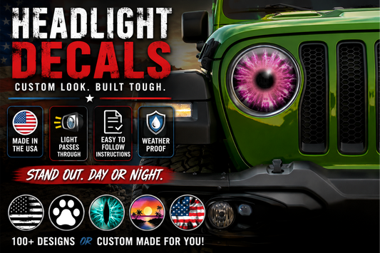 Pink headlight decal 20