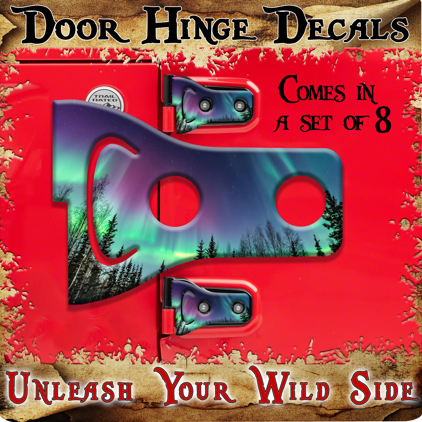 Northern lights Door hinge decals 21