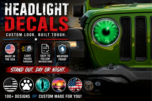 green headlight decal 21