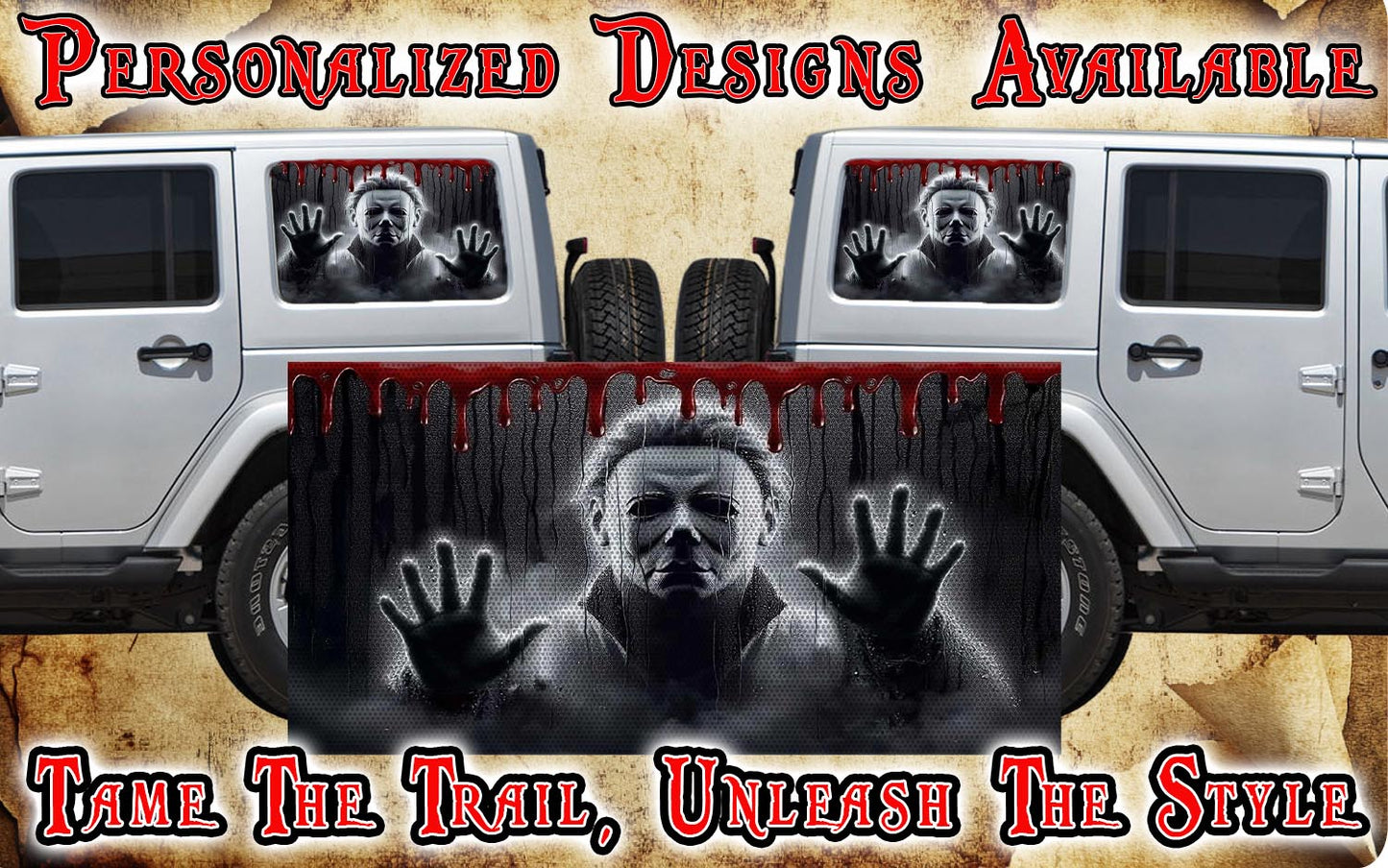 Zombie Rear quarter window see through graphic.