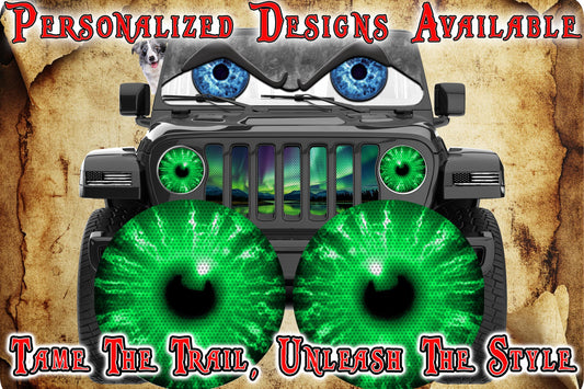 green headlight decal 21