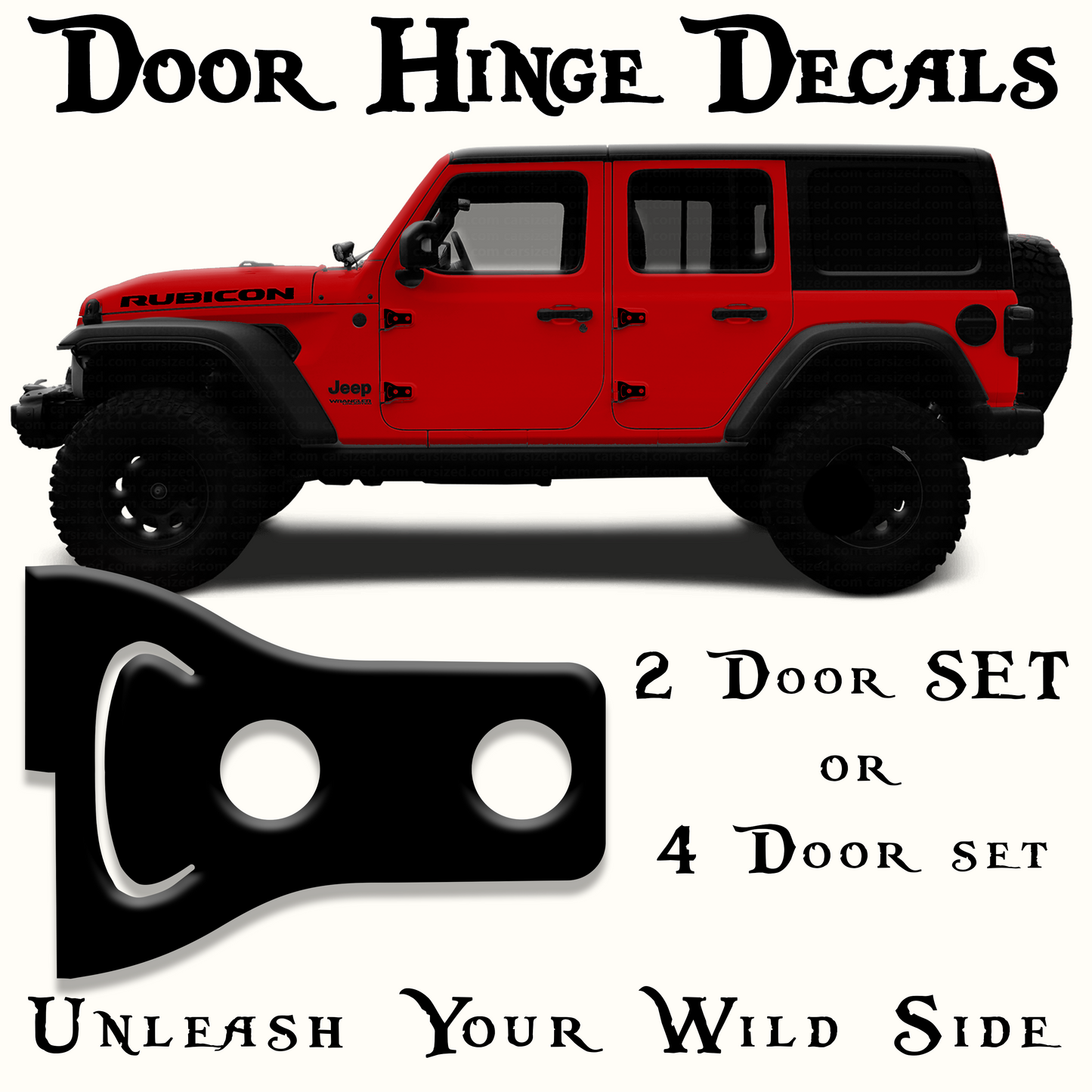 Black Door hinge decals 78