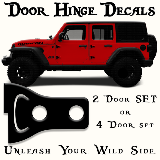 Black Door hinge decals 78