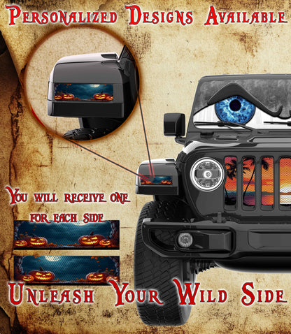 Pumpkin Patch under the moon Jl and Gladiator Turn signal decal.