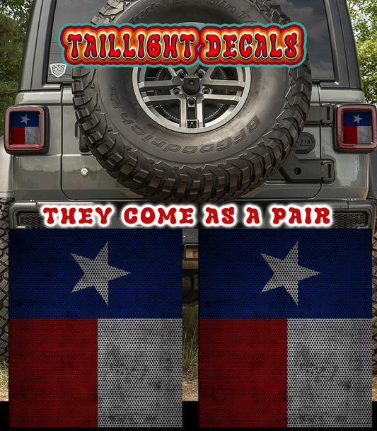 Texas flag Taillight cover decal