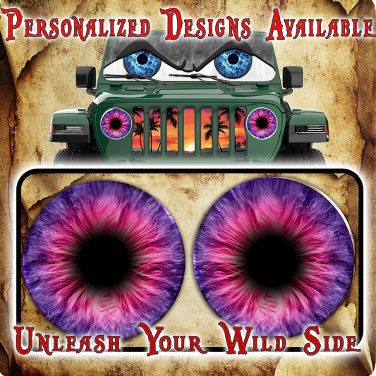 purple and pink headlight decal 23