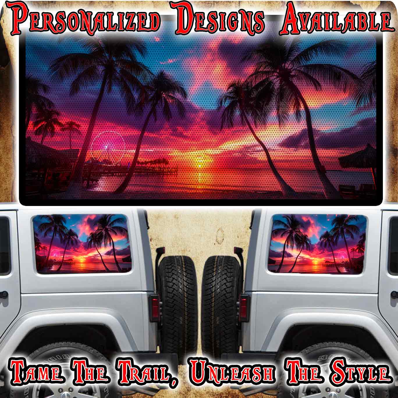 beach Rear quarter window see through graphic. 246