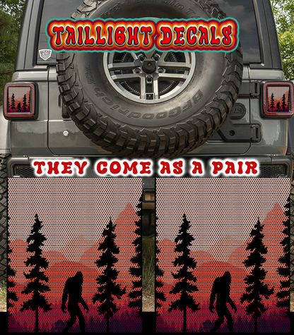 Sasquatch Taillight cover decal