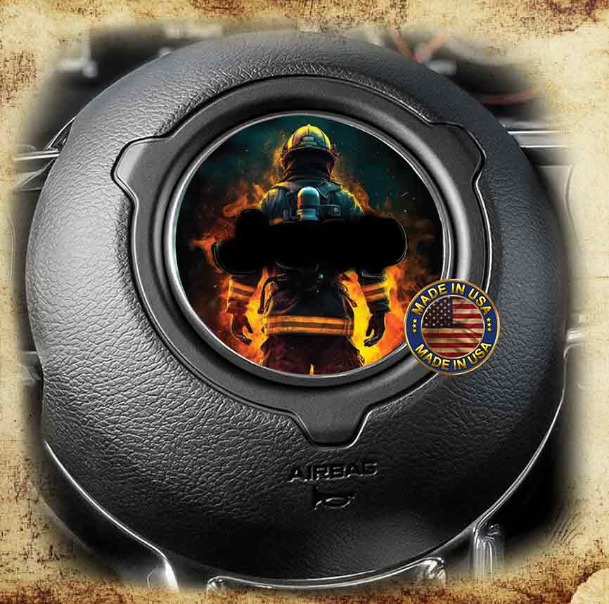 Steering wheel decal Firefighter