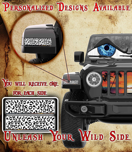 Leopard print Jl and Gladiator Turn signal decal. 25