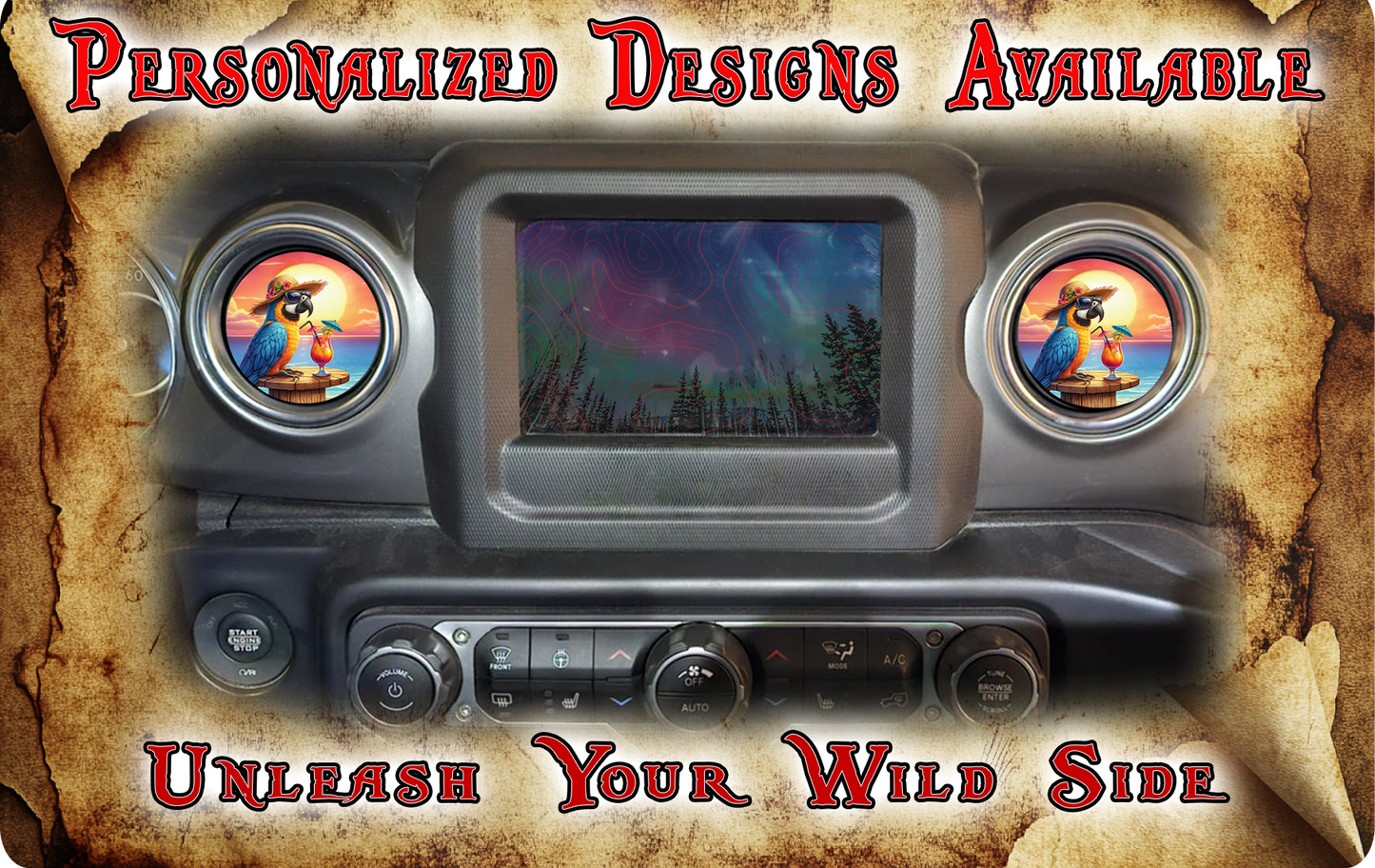 Parrot head Steering wheel decal  267
