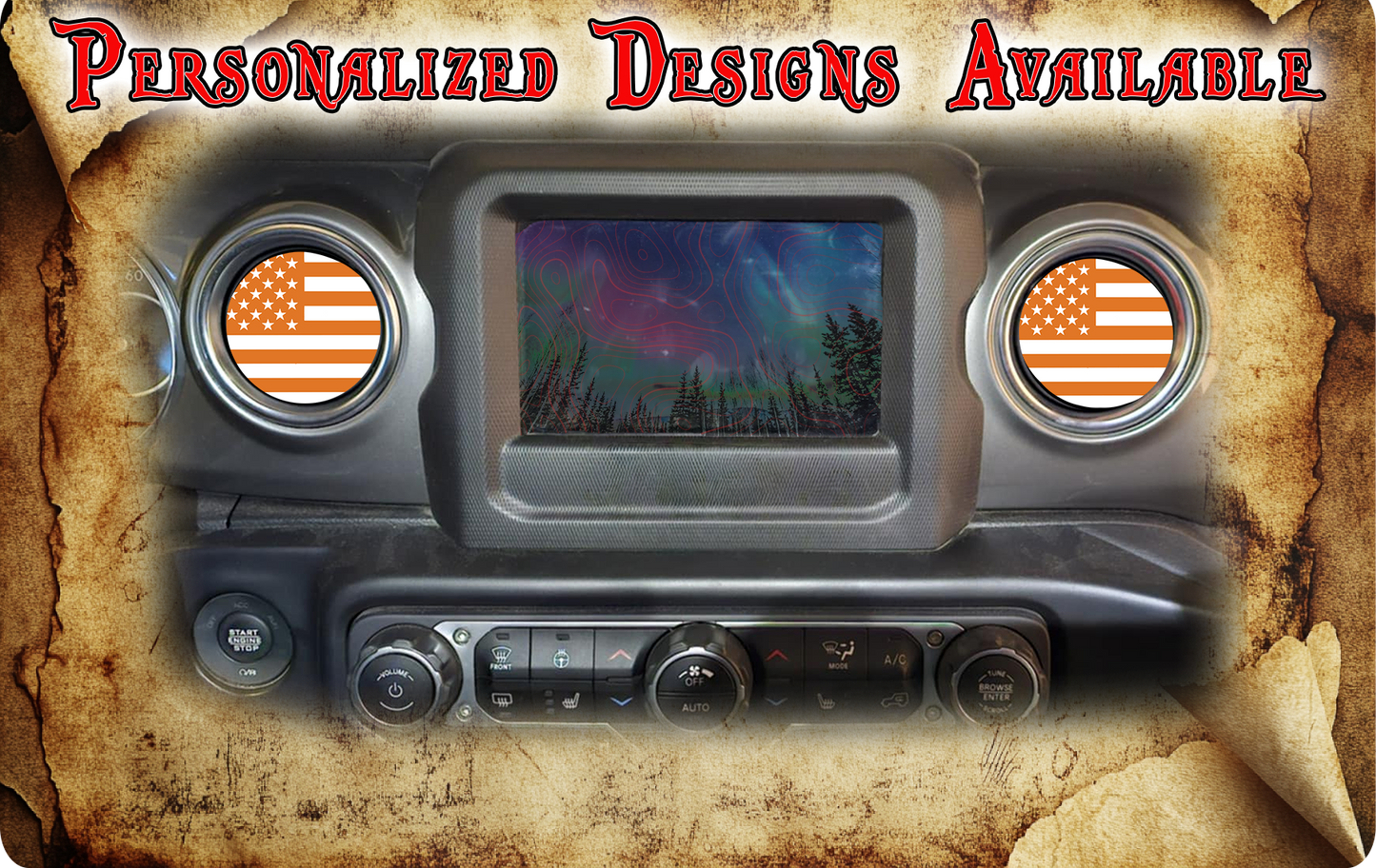 Steering wheel decal Orange flag  268