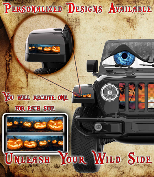 Pumpkin Patch under the moon Jl and Gladiator Turn signal decal. 26