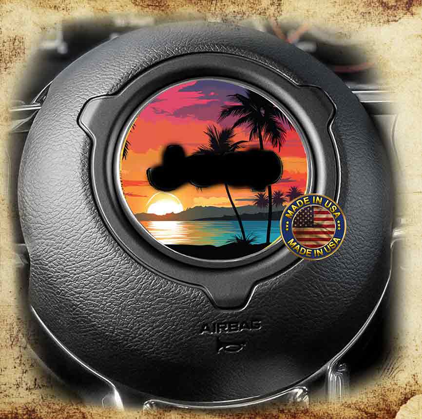 Palm Beach Steering wheel decal