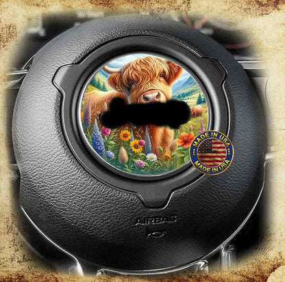 Highland cow fender vent decal for the JL or JT 2018 or newer