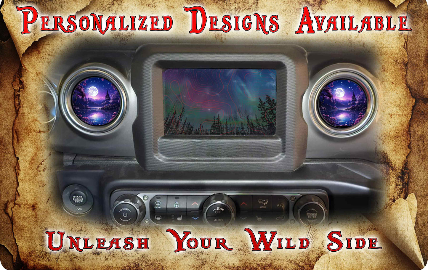 Steering wheel decal Purple Moon