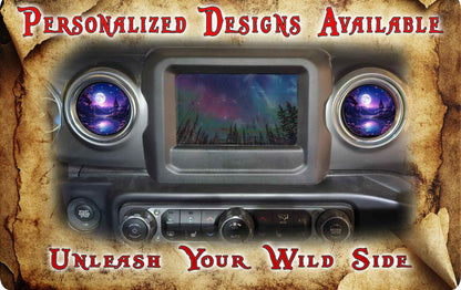 Steering wheel decal Purple Moon