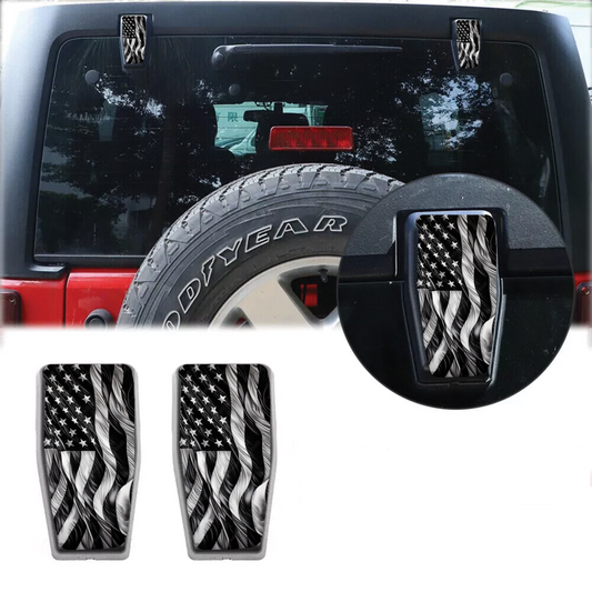 American flag Rear liftgate hinge overlay decal 2