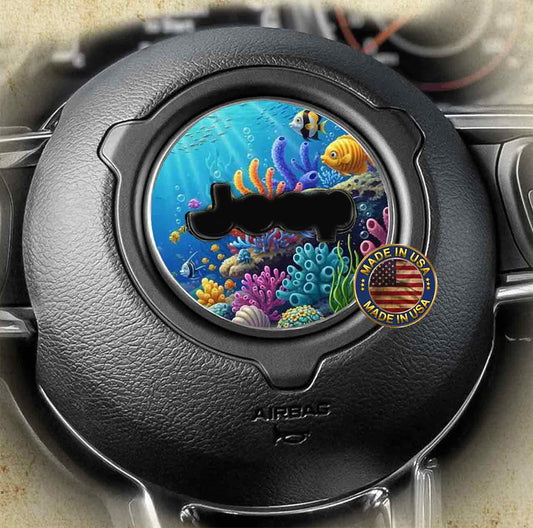 Steering wheel decal reef life 134