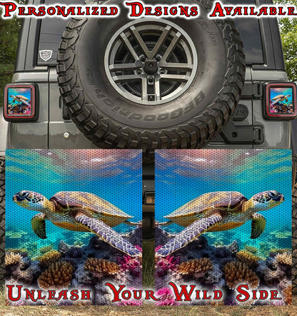 Sea turtle Taillight cover decal