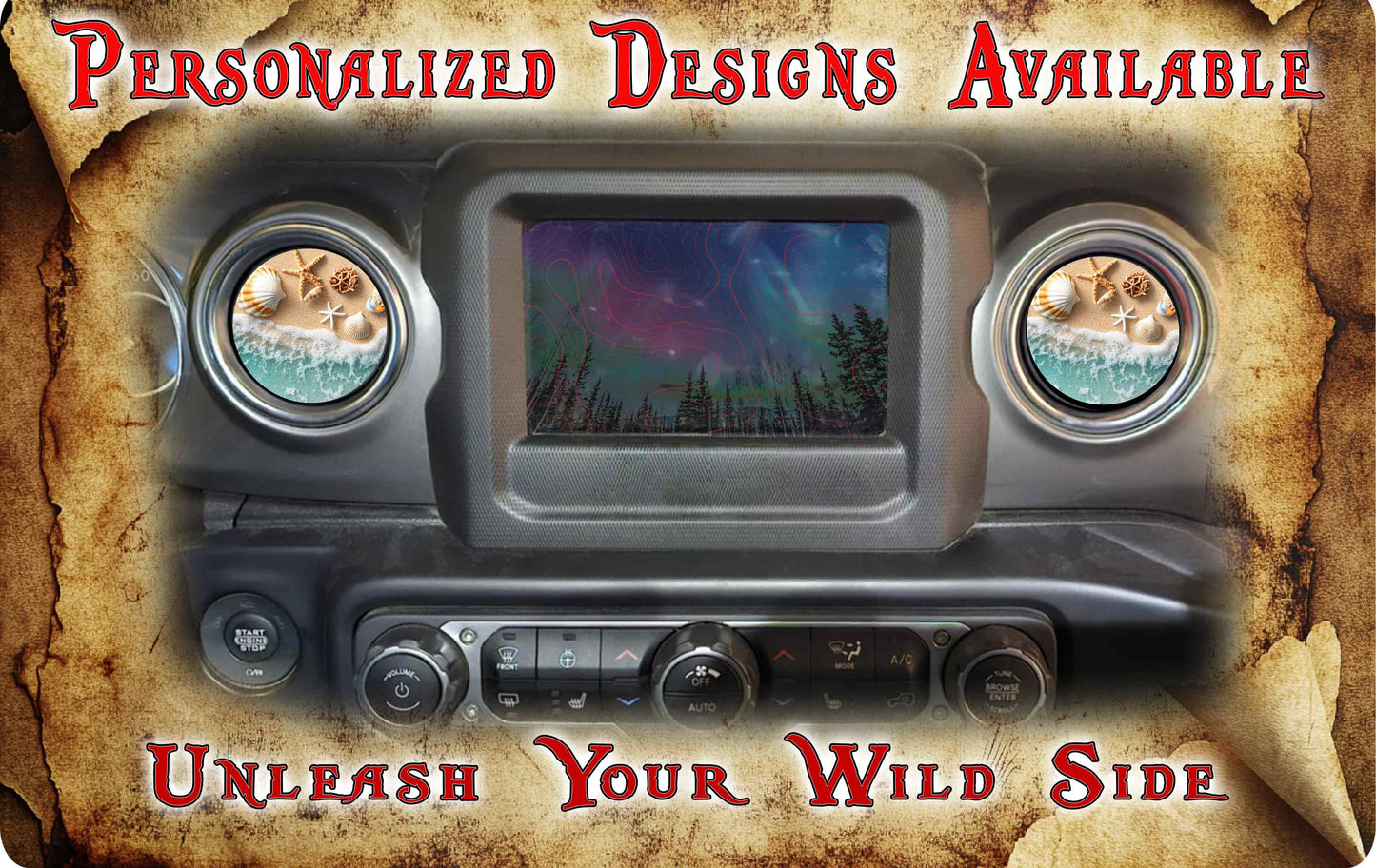 Steering wheel decal Sea shells