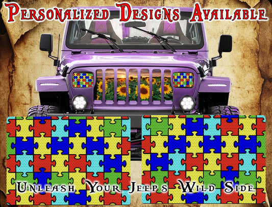 Autism awareness Eye decals for YJ or 5x7 headlights