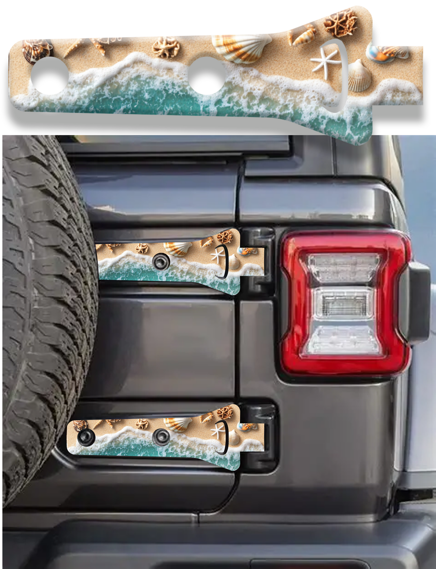 Sea shells Rear gate hinge decal  31