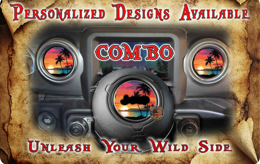 Palm Beach Steering wheel decal