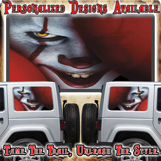 Penny Rear quarter window see through graphic.