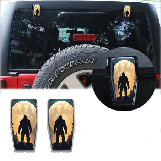 Bigfoot moon Rear liftgate hinge overlay decal 35