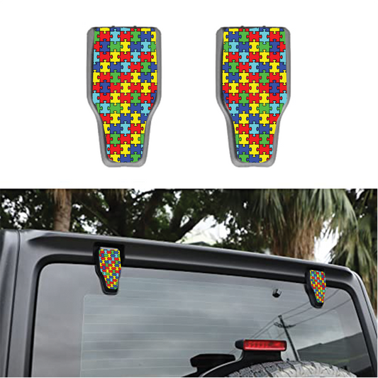 Autism puzzle Rear liftgate hinge overlay decal 38