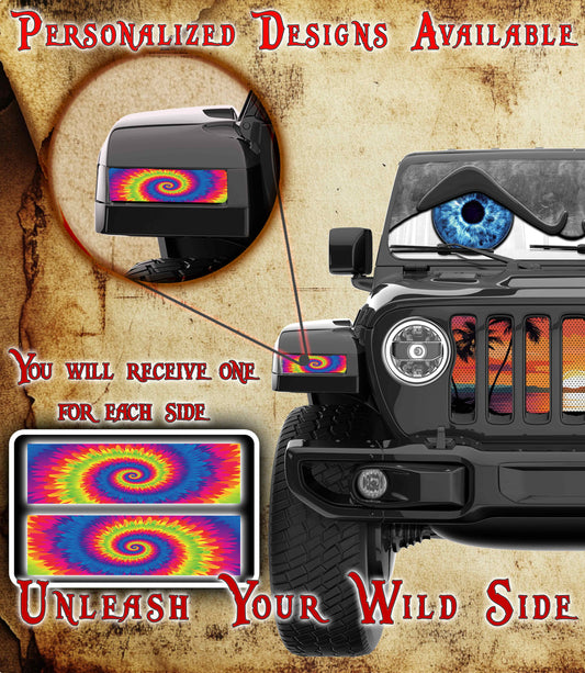 Tie Dye Jl and Gladiator Turn signal decal. 39