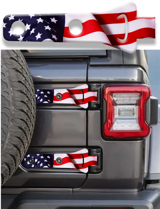 Rear gate hinge decal Flag 3