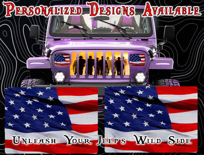 American Flag Eye decals for YJ or 5x7 headlights