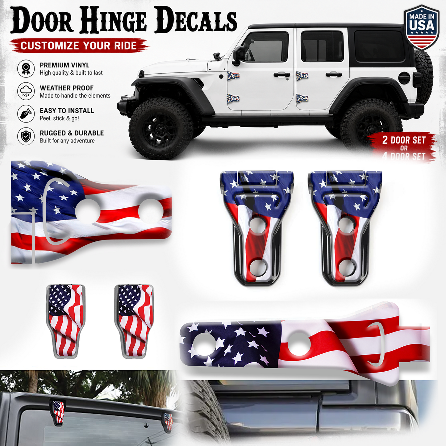 American flag hinge bundle 3