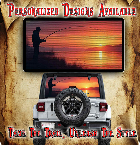 fishing rear window see through graphic.