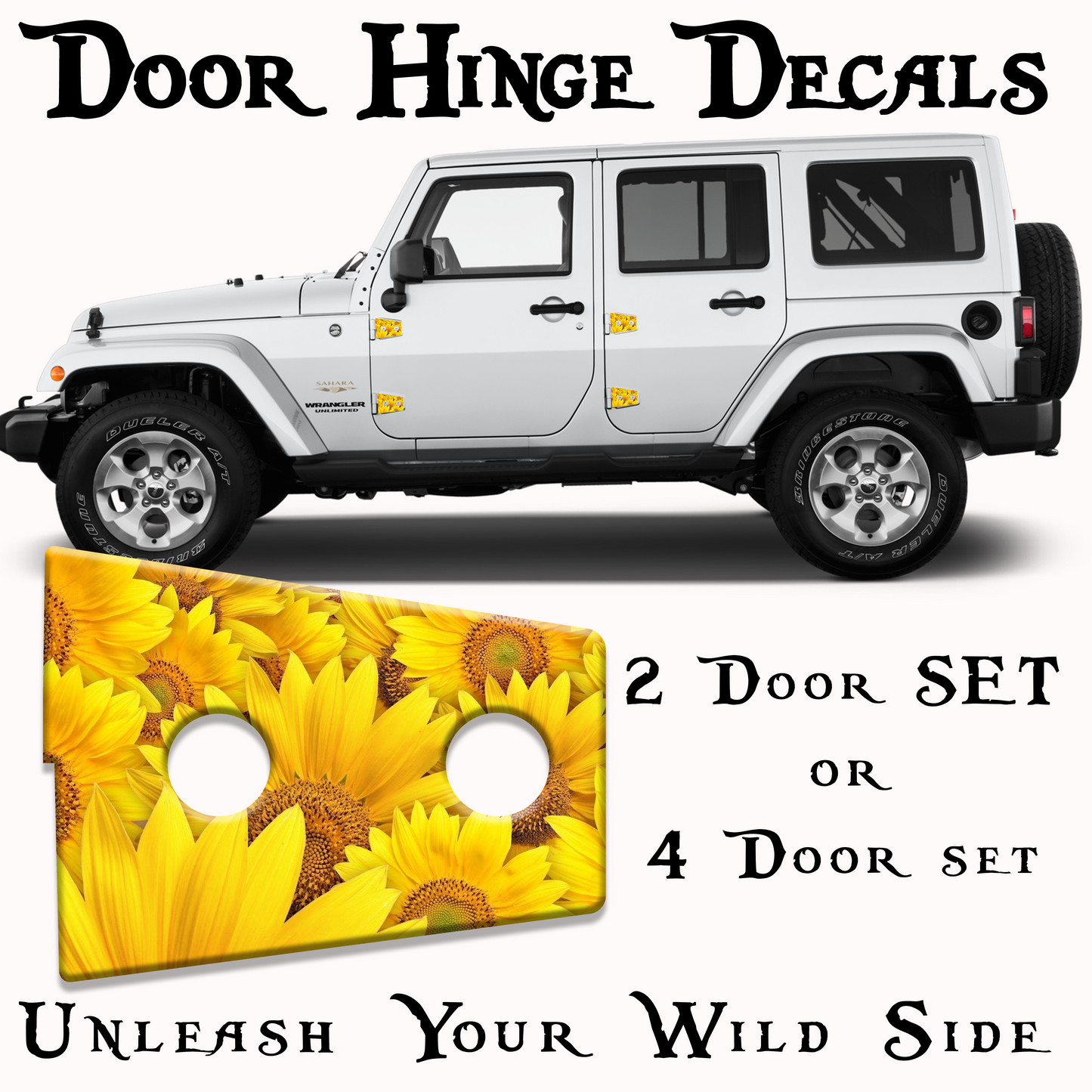 JK Sunflowers door hinge decal 41