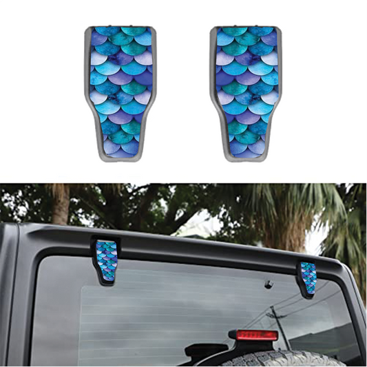 Mermaid scales print Rear liftgate hinge overlay decal 42