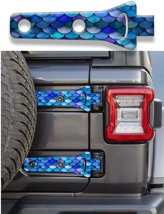 Rear gate hinge decal Mermaid scales 42