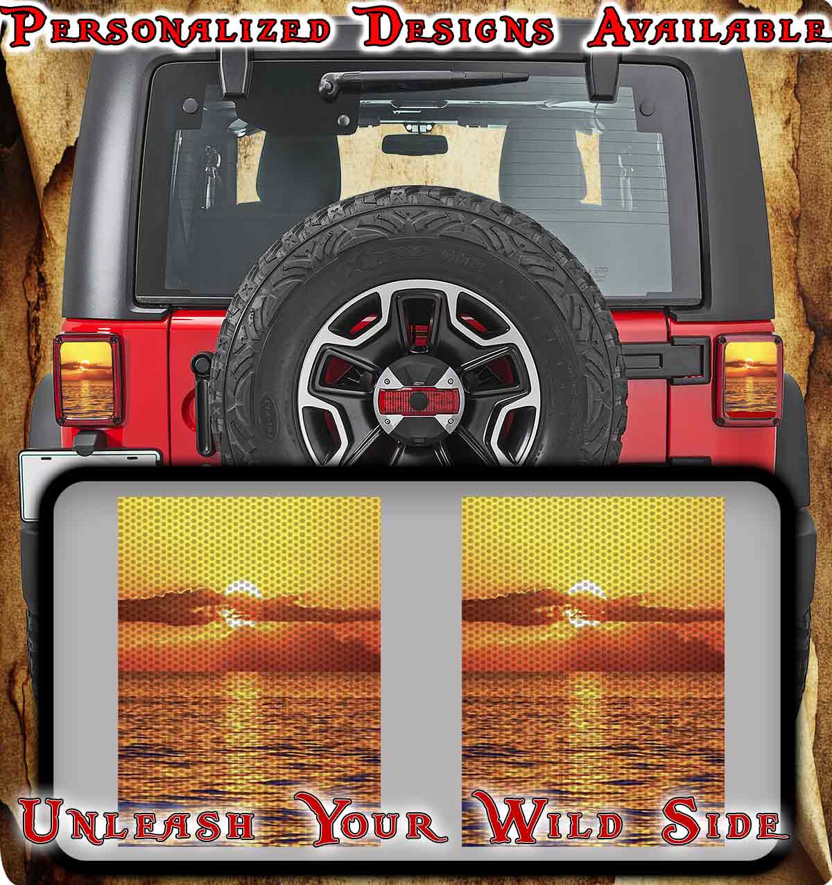 Amazing sunset Taillight cover decal 43