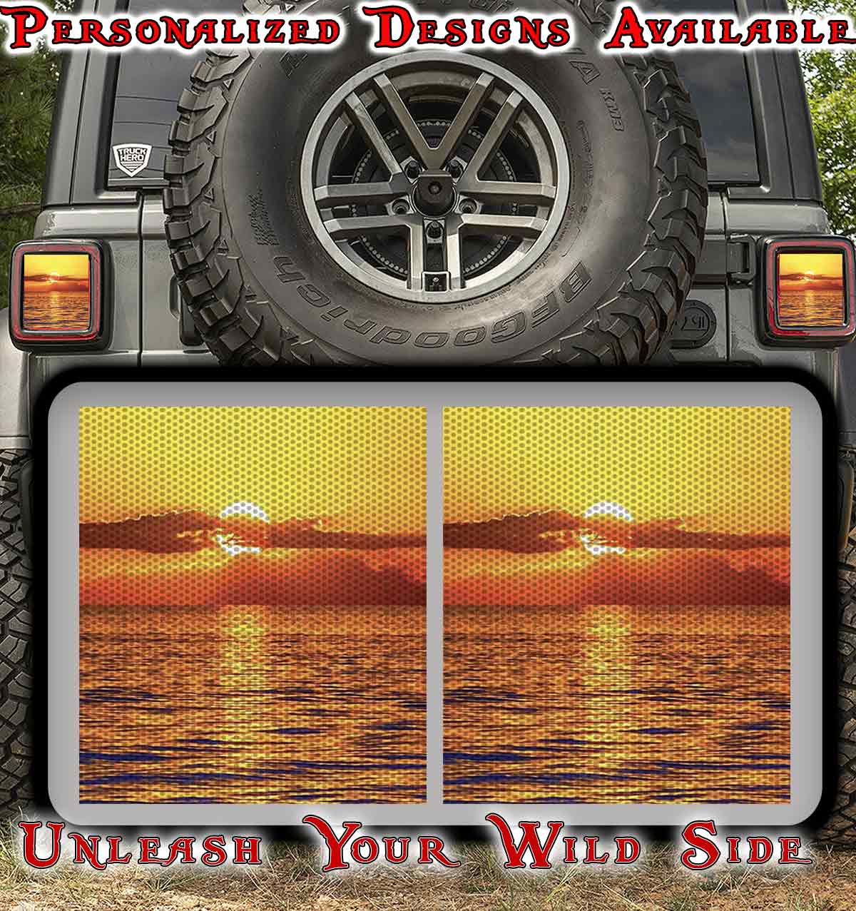 Amazing sunset Taillight cover decal 43