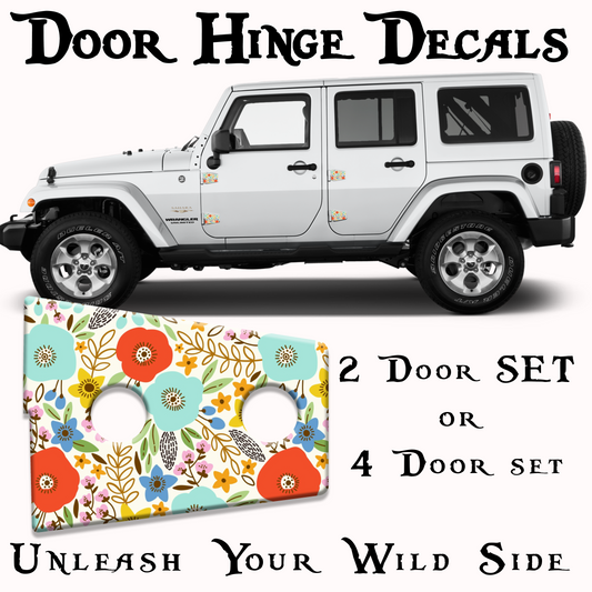 JK flowers door hinge decal 43