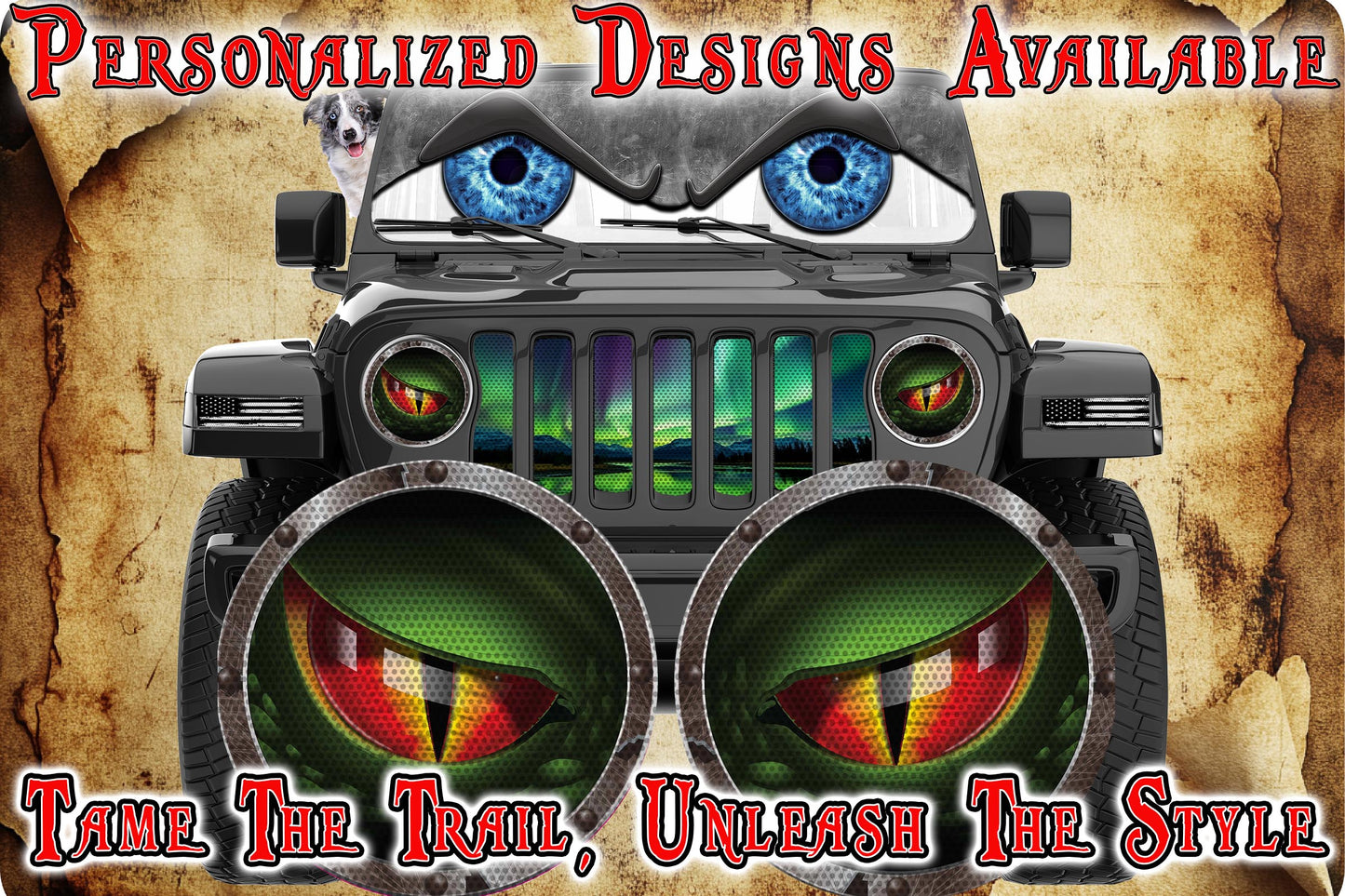 dinosaur headlight decal 43