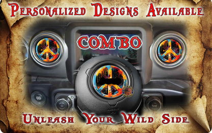 Inside vent decals Peace