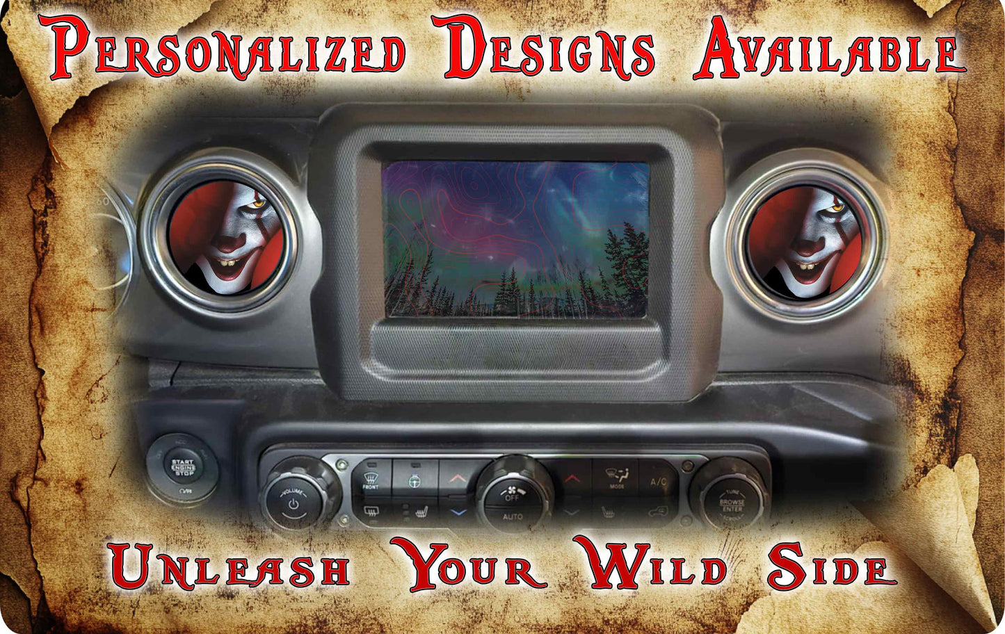 Steering wheel decal Clown face 167