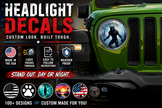 Werewolf eyes headlight decal 46