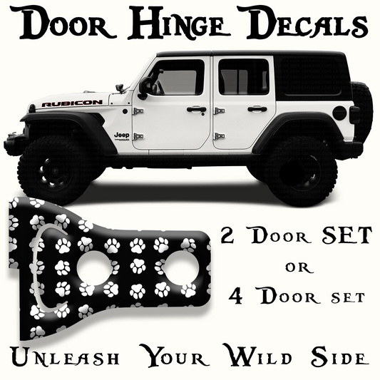 Dog prints Door hinge decals 4