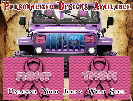 Fight Eye decals for YJ or 5x7 headlights